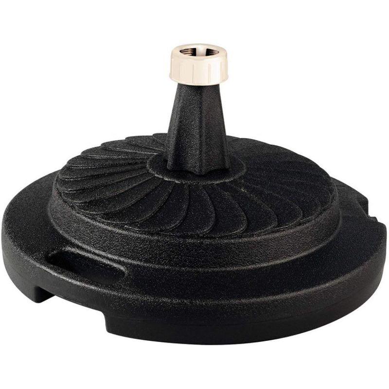 Black Steel Commercial Umbrella Stand with Round Base