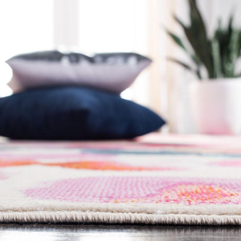 Lillian LLN377 Power Loomed Area Rug - Rose/Light Blue - 8'x10' - Safavieh