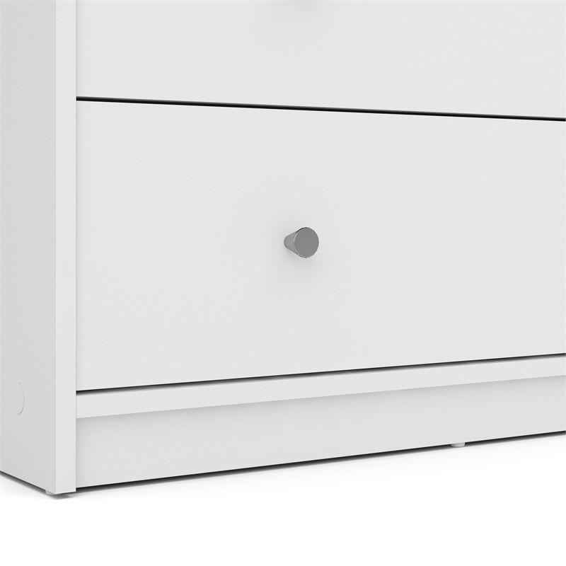 Wood Portland 3 Drawer Chest in White-Tvilum