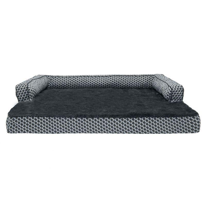 FurHaven Plush & Diamond Décor Comfy Couch Pet Bed