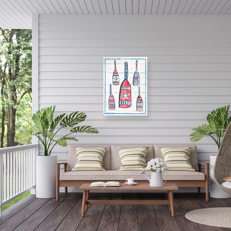 Trademark Fine Art - Melissa Averinos 'Coastal Americana Iii Shiplap' Outdoor Canvas - 35x47