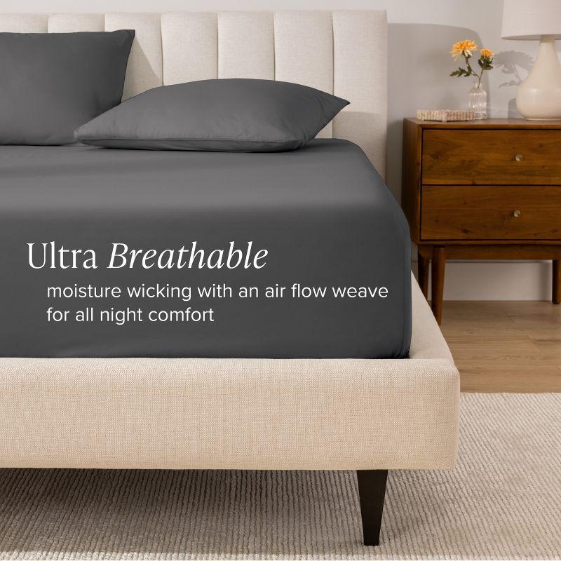 Bare Home 300 Thread Count Organic Cotton Percale Fitted Sheet