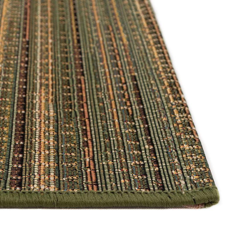 Liora Manne Marina Stripes Indoor/Outdoor Rug Green 1'11" x 7'6"
