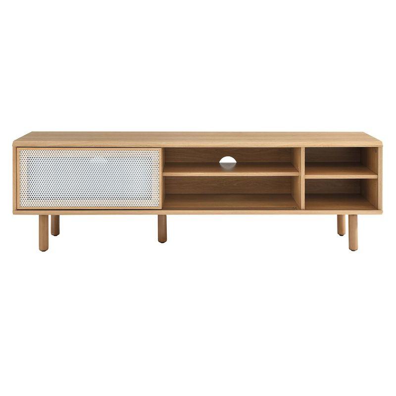 Modway Kurtis Modern MDF and Particleboard TV Stand for TVs up to 65" in Oak