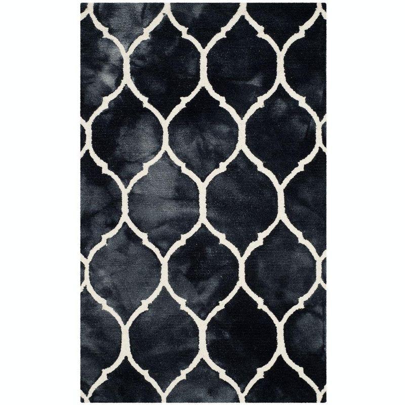 Dip Dye DDY685 Hand Tufted Accent Rug - Graphite/Ivory - 3'x5' - Safavieh.