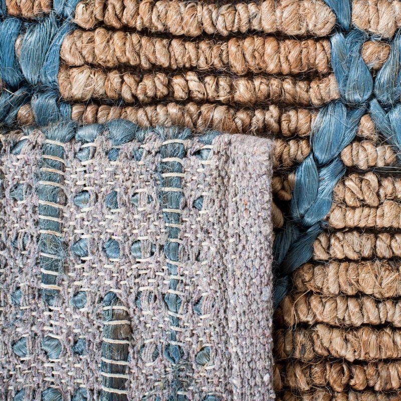Natural Fiber NF951 Hand Loomed Indoor Area Rug - Natural/Navy - 4'x6' - Safavieh