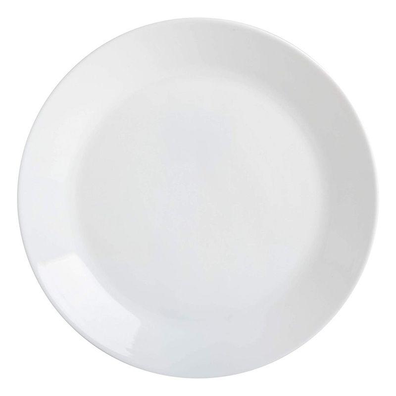 White Opal Glass Square Dinnerware Set, Service for 6