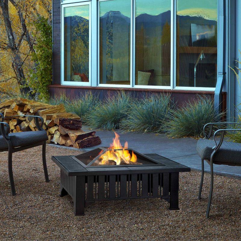 Lafayette Wood-Burning fire table by Real Flame