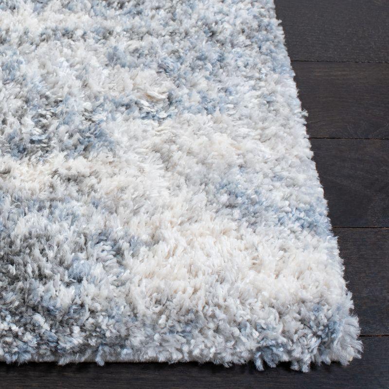 Berber Shag BER273 Power Loomed Runner Rug - Ivory/Grey - 2'x10' - Safavieh.