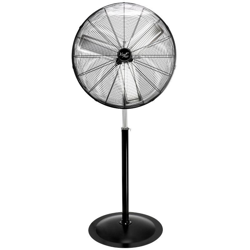 Vie Air 30 Inch Industrial Heavy Duty Pedestal Oscillating Metal Stand Fan