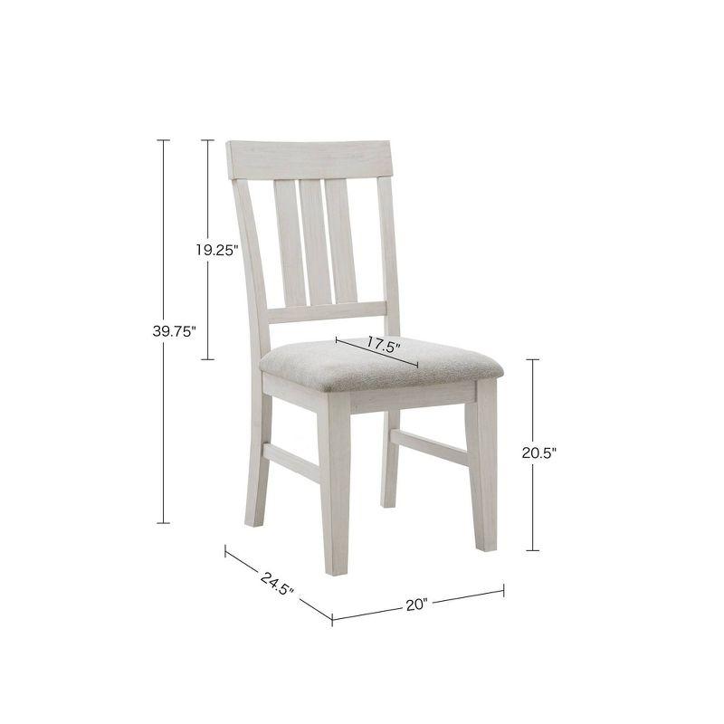 Ink+Ivy Set of 2 Sonoma Dining Side Chair Natural/Gray: Upholstered, Wood Frame, Foam Cushion