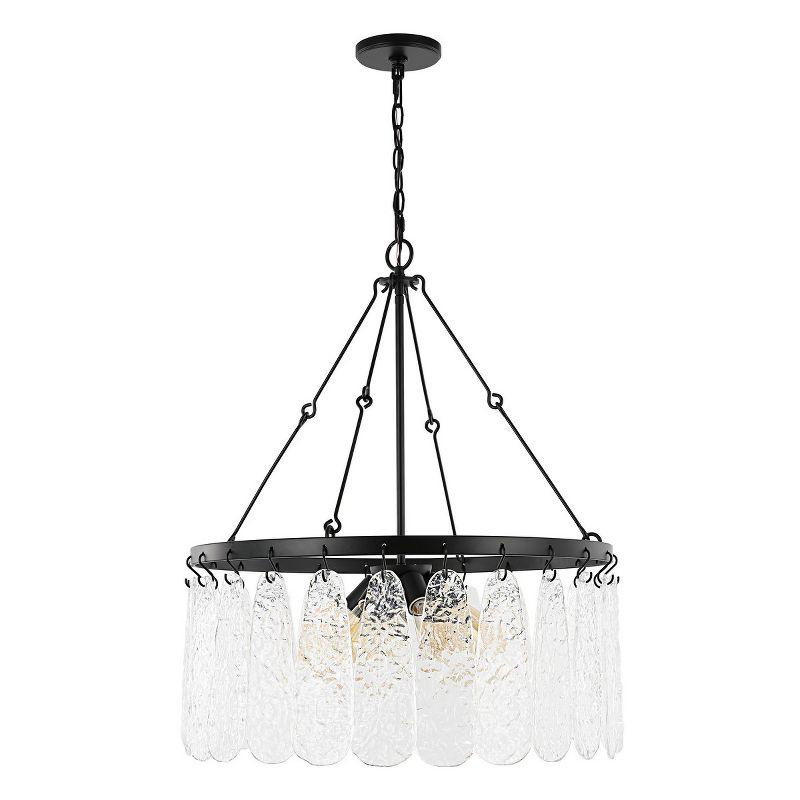 Percey 6 - Light Dimmable Wagon Wheel Chandelier