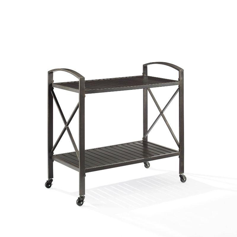 Kaplan Outdoor Steel Bar Cart Bronze - Crosley