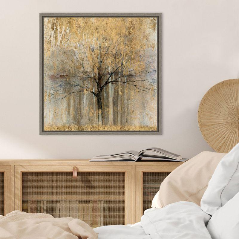 Amanti Art Open Arms Gold by Avery Tillmon Canvas Wall Art Print Framed 22-in. x 22-in. in Graywash