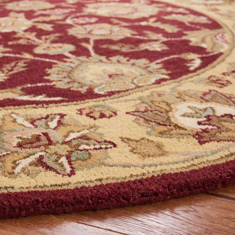 Heritage HG343 Hand Tufted Area Rug - Red/Gold - 6' Round - Safavieh.