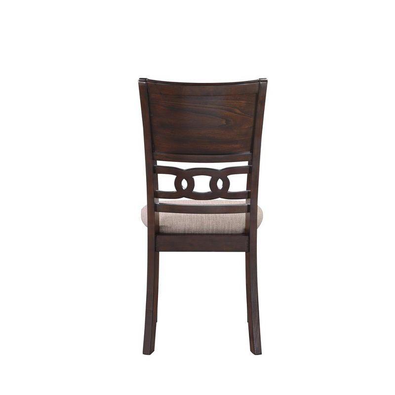 New Classic Furniture, Gia Cherry Wood Dining Chair with Fabric Seat (Set of 4)