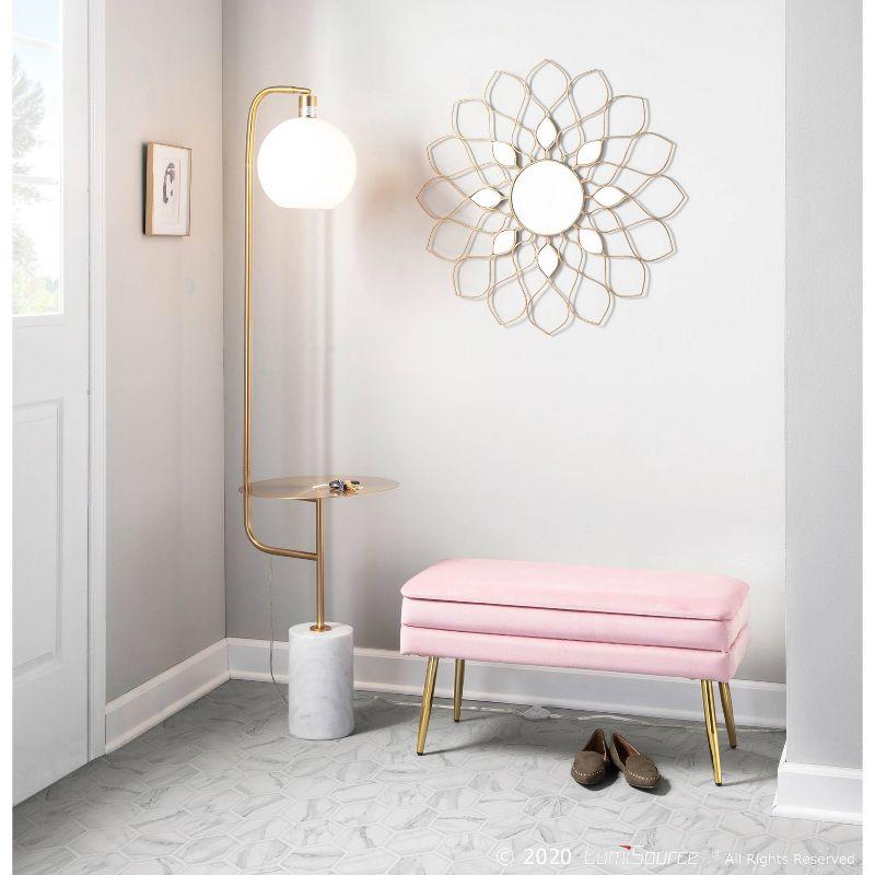 Symbol Contemporary/Glam Floor Lamp with Integrated Table & Marble Base - LumiSource: Tall, LED, UL Listed