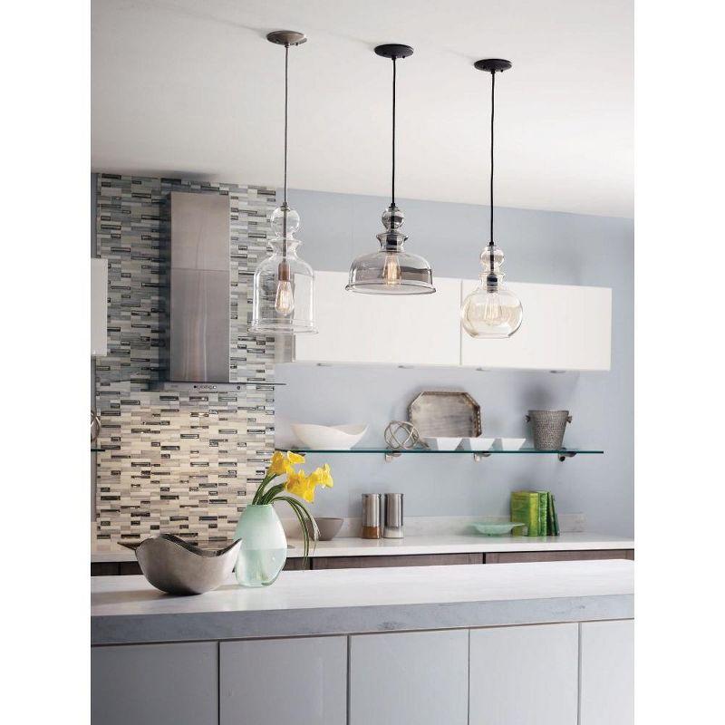 Progress Lighting, Staunton Collection, 1-Light Wall Sconce, Brushed Nickel, Clear Glass Shade
