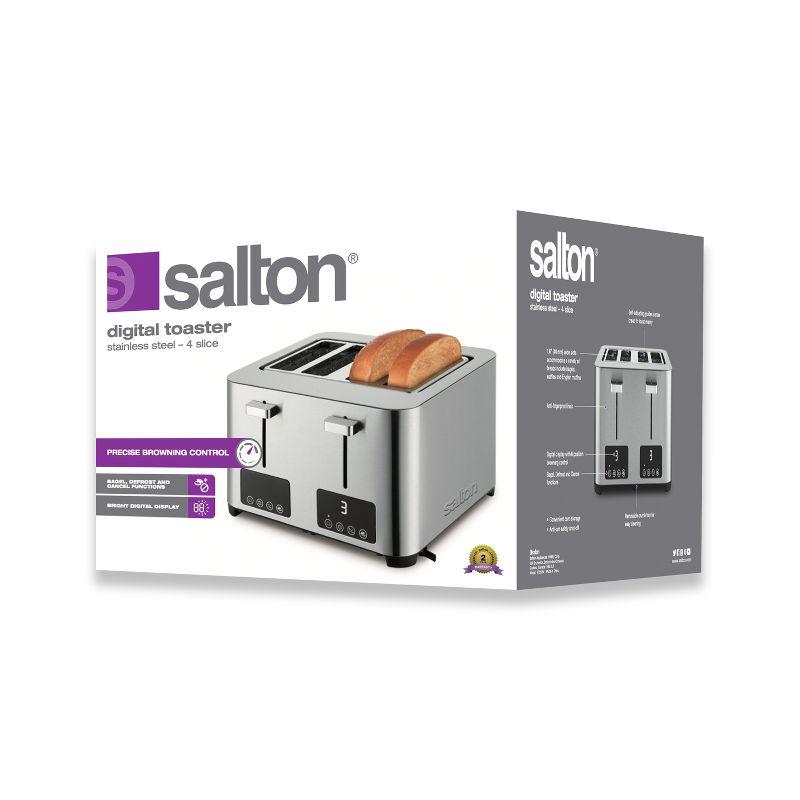 Salton 4 Slice Digital Stainless Steel Toaster