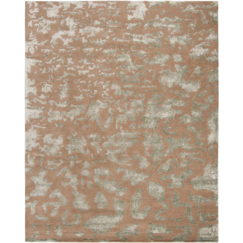 Soho SOH525 Hand Tufted Area Rug - Taupe/Light Blue - 6'x9' - Safavieh.