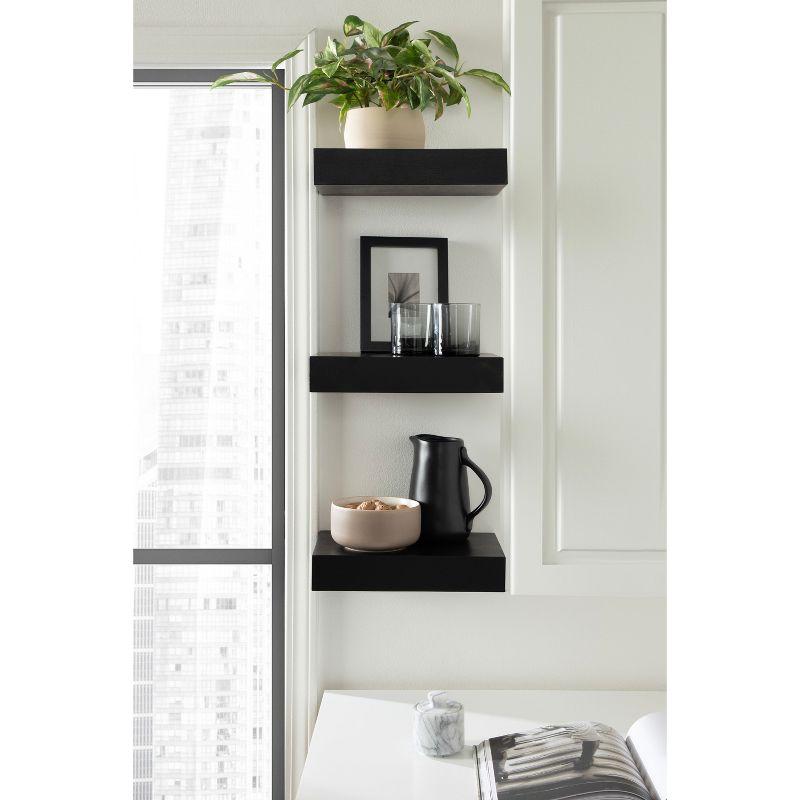 Kate & Laurel All Things Decor 12" Havlock Wood Floating Shelves