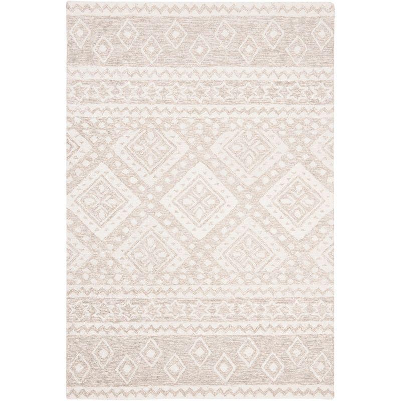 Micro-Loop MLP501 Hand Tufted Indoor Area Rug - Beige/Ivory - 4'x6' - Safavieh