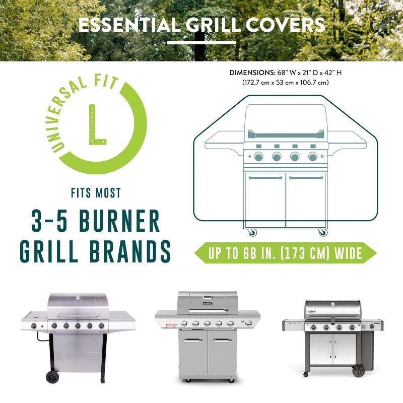 Patio Companion Essential, BBQ Grill Cover, 1 Year Warranty, Heavy-Duty Material, Waterproof and Weather Resistant, Gas Grill Cover