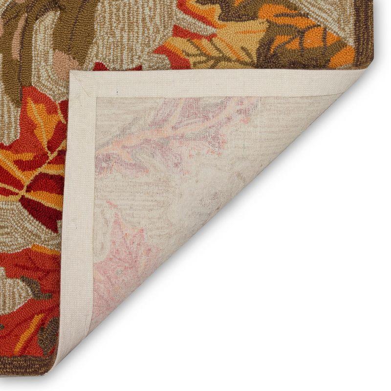 Liora Manne Ravella Falling Leaves Indoor/Outdoor Rug Natural 5' x 7'6"