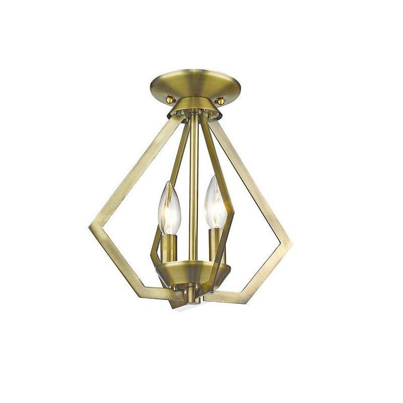 Livex Lighting Prism 2 - Light Chandelier in  Antique Brass