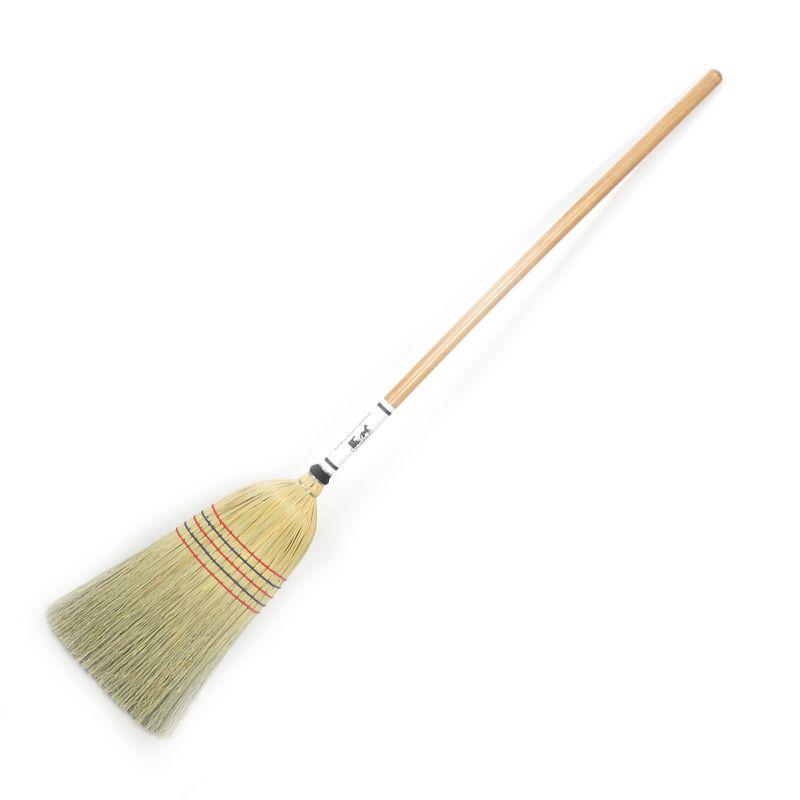 Stoltzfus Brooms & Carpets Amish-Made House Broom - Authentic Corn Straw Broom with Hardwood Handle, Natural, 55 inches