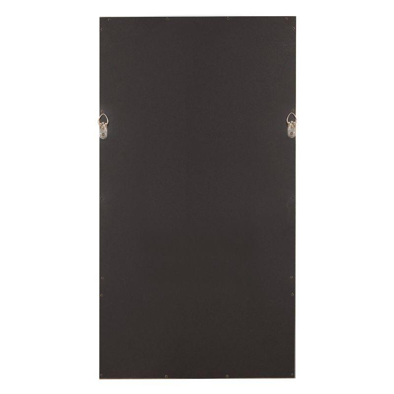 Kate & Laurel All Things Decor 16"x30" Hinter Framed Wall Mirror with Pegs Black: Entryway, Hanging Storage