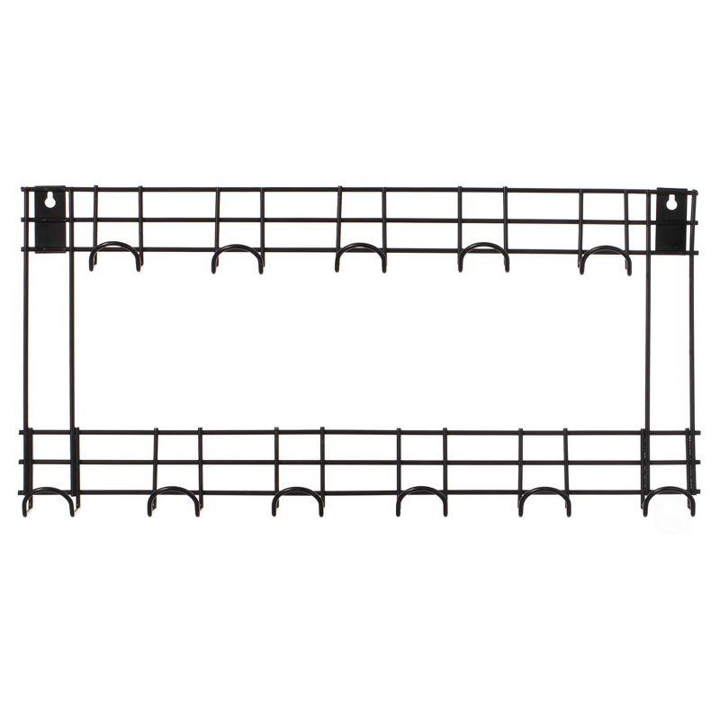 Gardenised Wall Mount Garden Tool Storage Rack Hook On Garage, Garden and Yard, Black