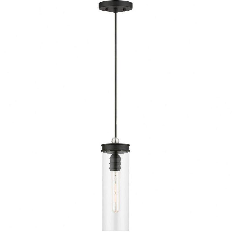 Livex Lighting Devoe 1 - Light Pendant in  Black/Brushed Nickel