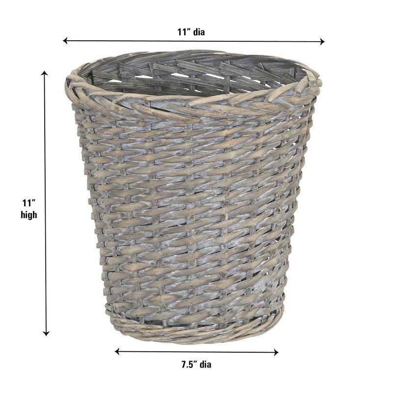 Household Essentials Willow Wicker Open Waste Basket