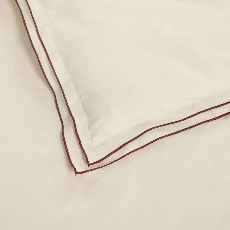 Hampton Double Flange Embroidered Contrast Edge Comforter 3 Pieces Set