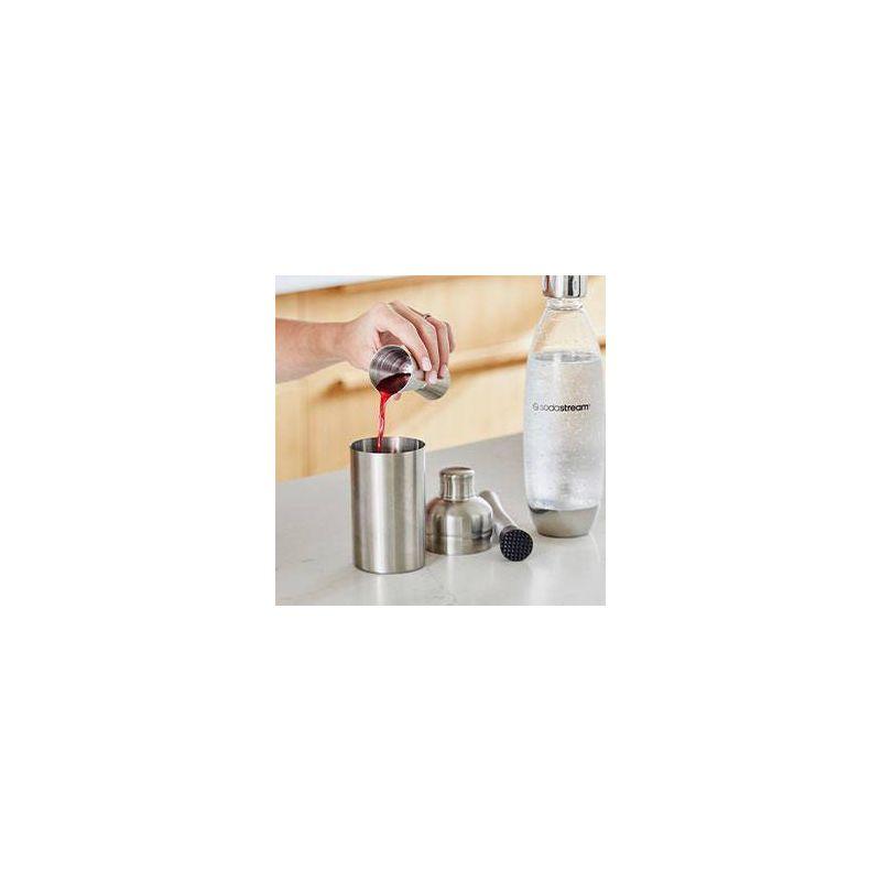 SodaStream Mixology Kit: 18/10 Stainless Steel Barware Set, BPA-Free, Dishwasher-Safe, 6-Piece Bartending Set, Silver