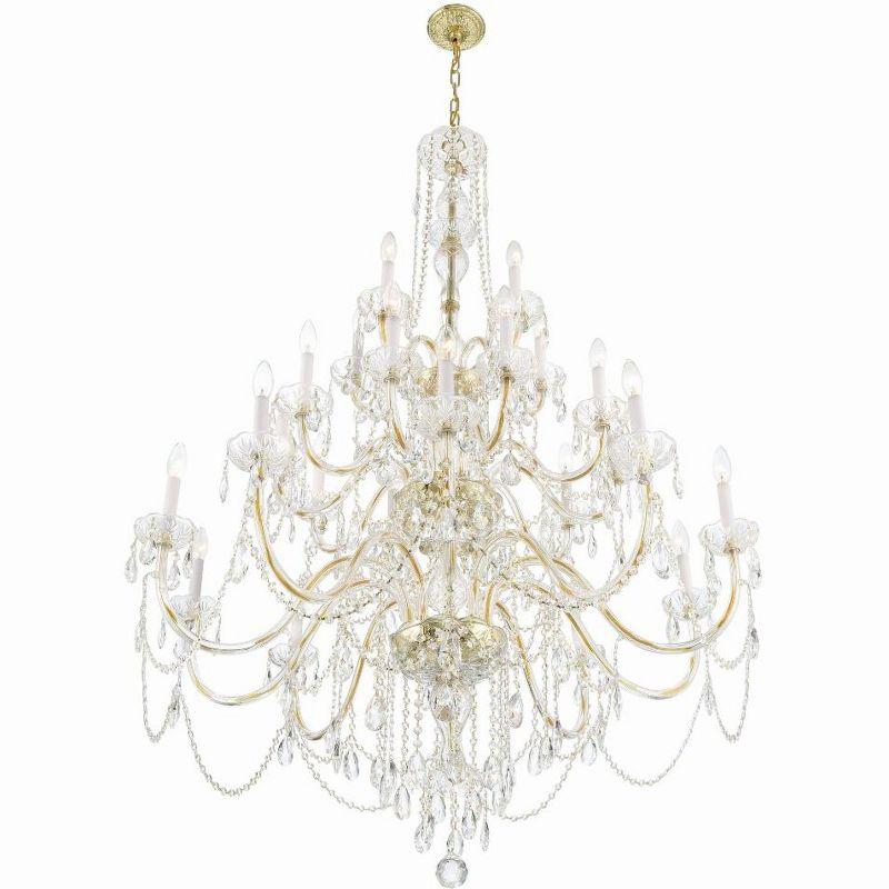 Crystorama Lighting Traditional Crystal 25 - Light Chandelier in  Polished Brass