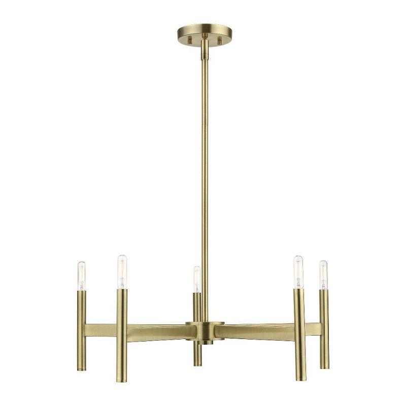 Livex Lighting Copenhagen 5 - Light Chandelier in  Antique Brass