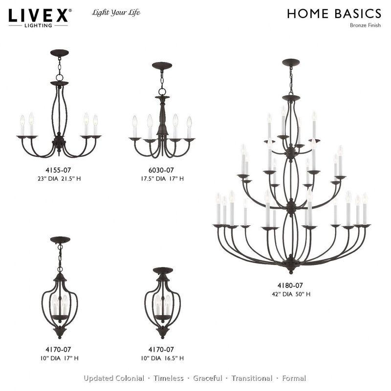 Livex Lighting Home Basics 5 - Light Chandelier in  Bronze
