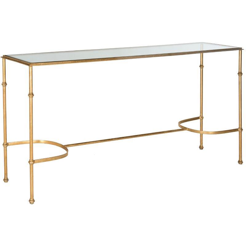 Lucille Console Table - Gold/Glass - Safavieh