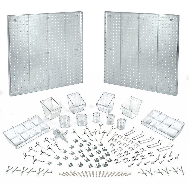 Azar Displays 900988-PNK 125-Piece Pegboard Organizer Kit (2 - 24"x24")