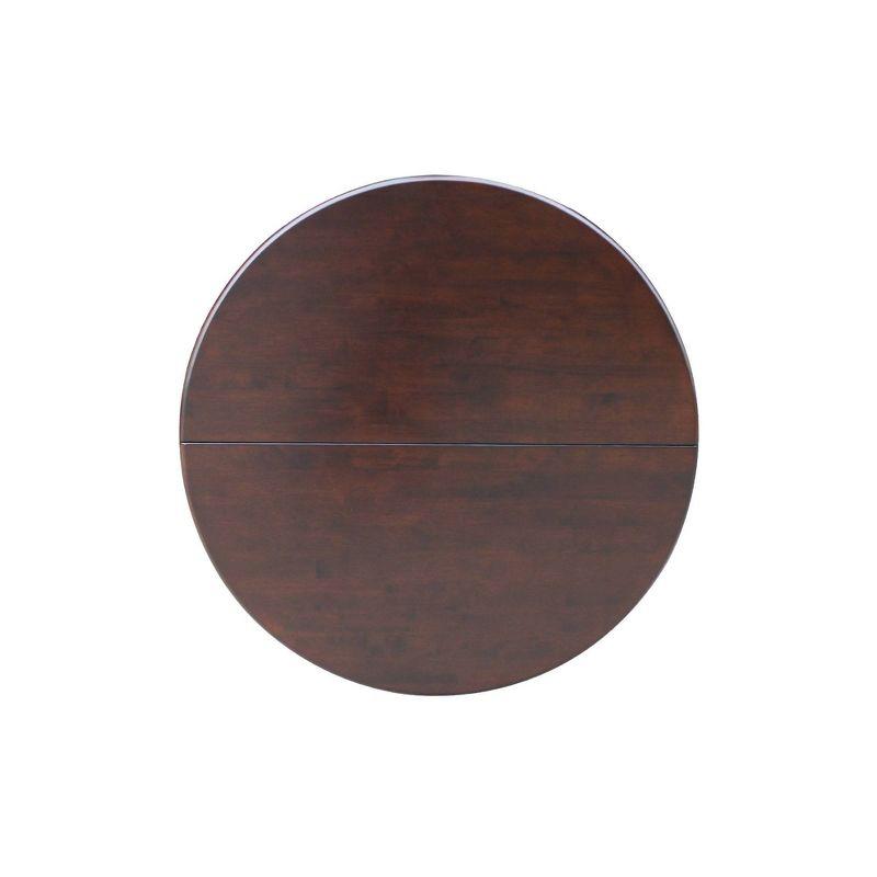 36" Magnolia Round Top Dining Table with 12" Leaf - International Concepts