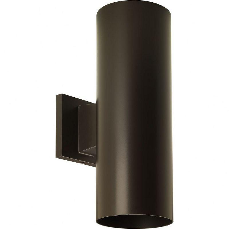 Brioney 2-Light 5-Inch Modern Outdoor Up/Down Wall Cylinder Light With Top Lens