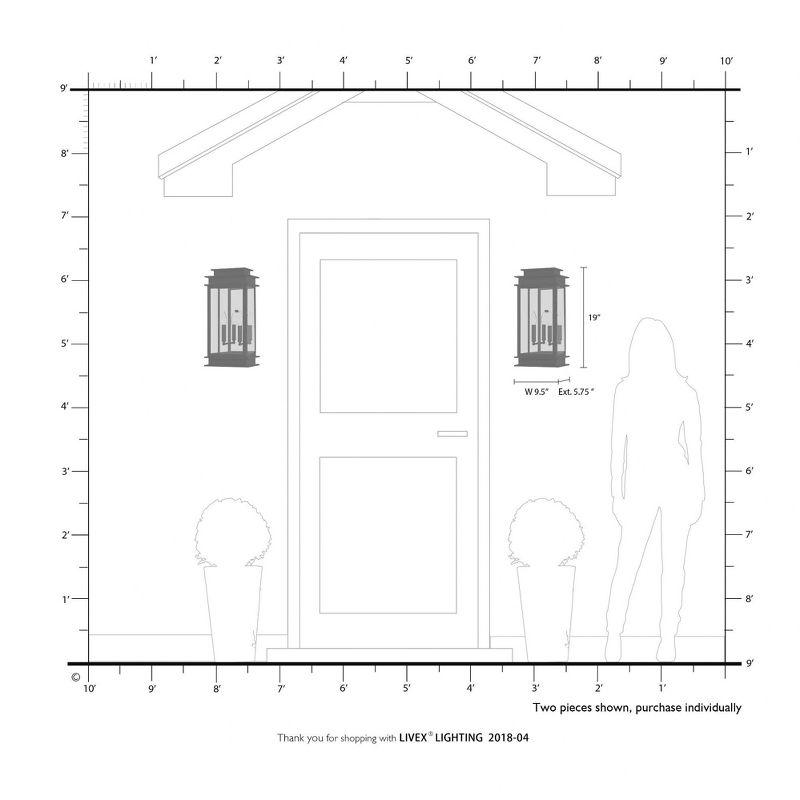 Livex Lighting Princeton 2 - Light Wall Light in  Black