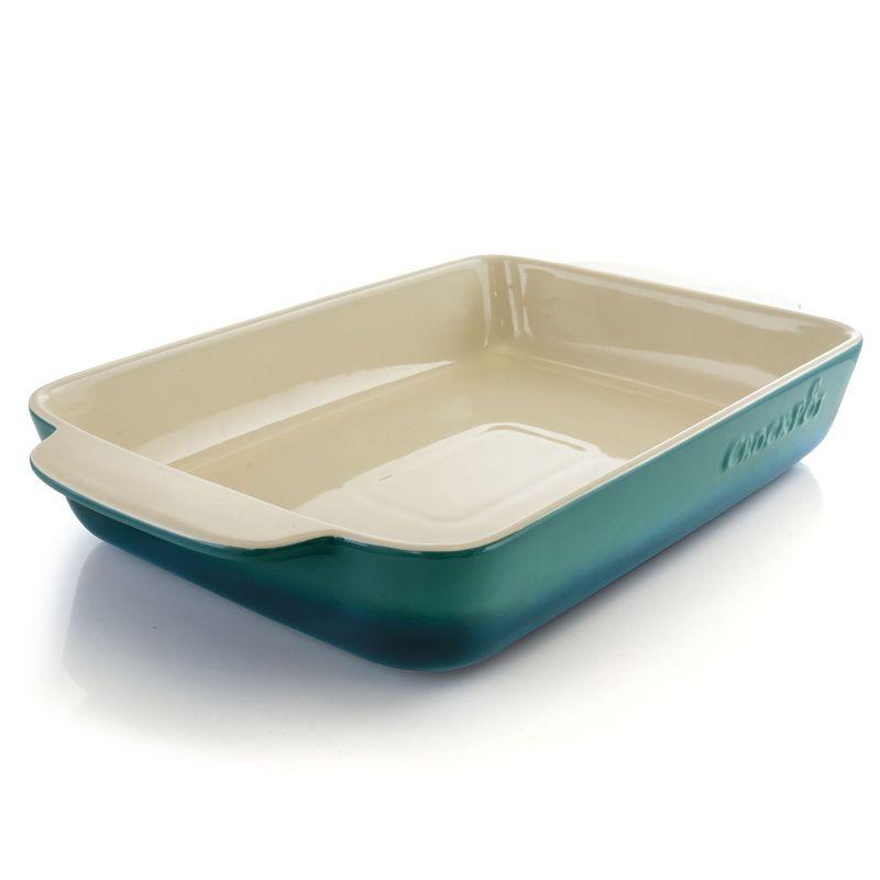 Teal Rectangular Stoneware Bake Pan, 1.25-Quart