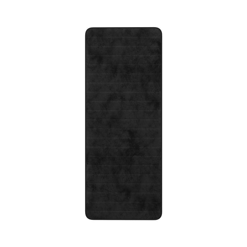 Oversized Black Memory Foam Non-Slip Bathroom Rug