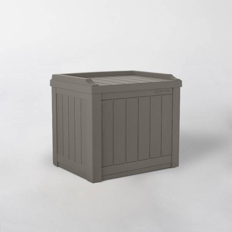 Suncast 22'' W 22 Gallons Water Resistant Resin Deck Box in Gray