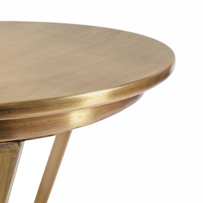 Kate and Laurel Aja Round Metal Side Table, 15x15x23, Gold