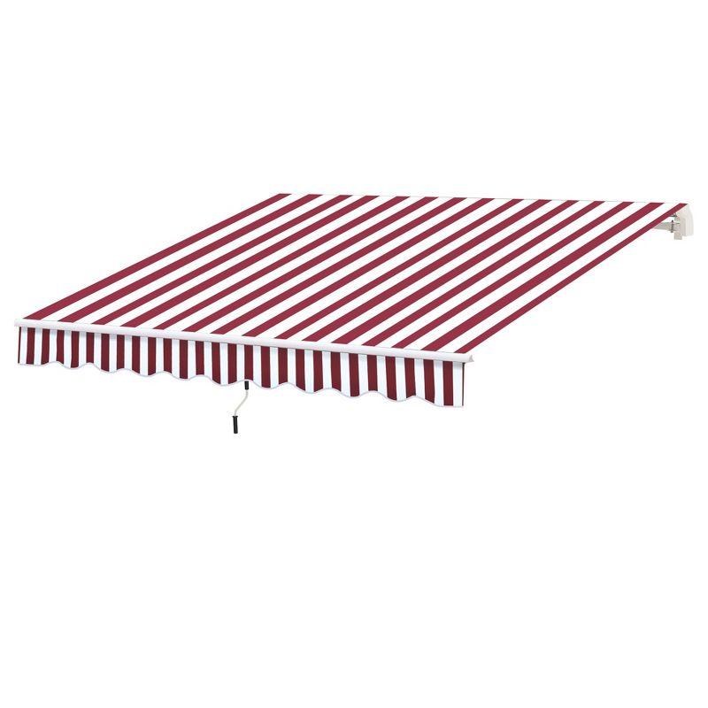 Outsunny 58.5'' Fabric Cover Retractable Window Awning