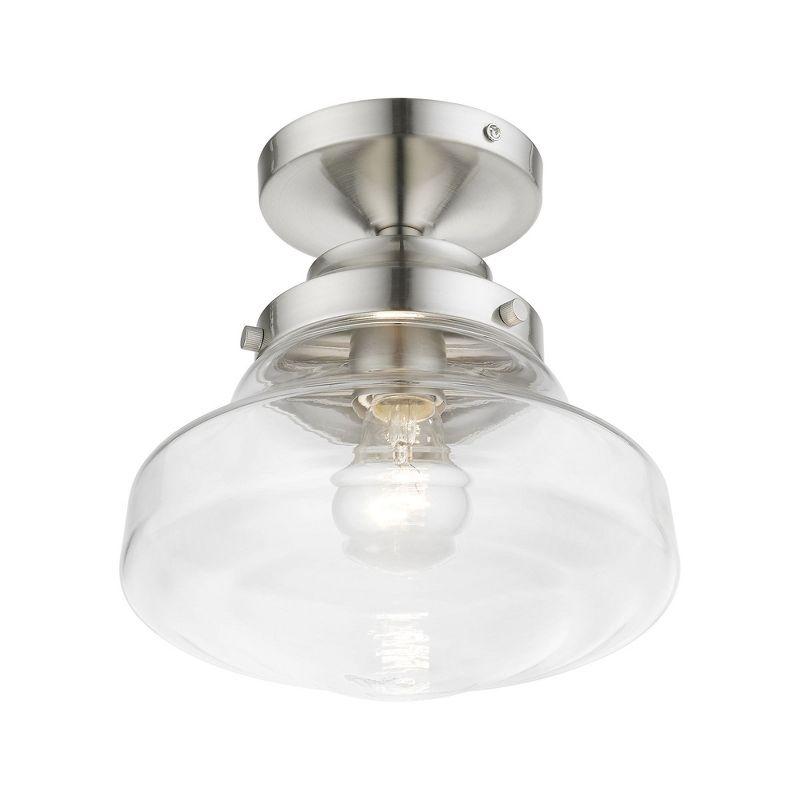 Livex Lighting Avondale 1 - Light Semi-Flush Mount in  Brushed Nickel